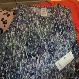 Athleta Ultimate Muscle Tank in Flare Abstract Blue (NWT Size Medium)